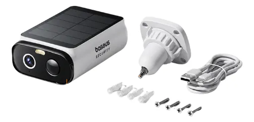 Câmera de Segurança Baseus S1 Lite Externa Wi-Fi Solar 2K IP67
